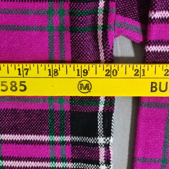 Tahari Turtleneck sweater women's size M pink colour plaid pattern  pull over - Picture 6 of 9